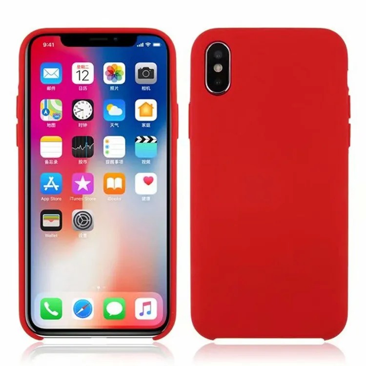 Брендовый оригинальный силиконовый чехол для iPhone X|Бамперы| |