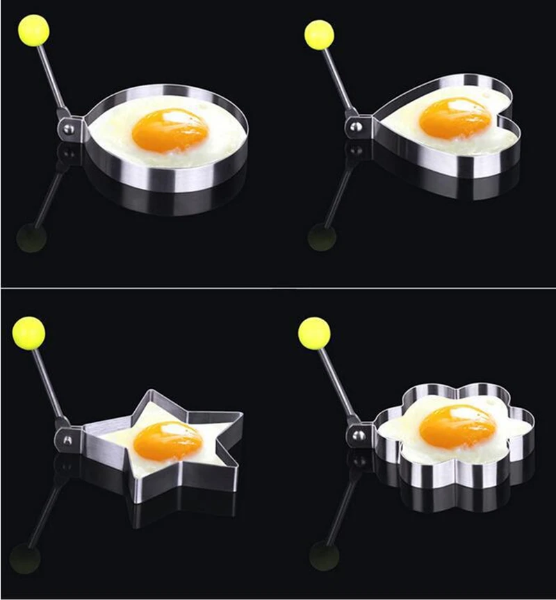 5 видов конструкций, нержавеющая Форма для яиц, сделай сам, форма для завтрака, жареного яйца, Блинные кольца, форма для омлета, инструменты для приготовления пищи, кухонная форма для блинов