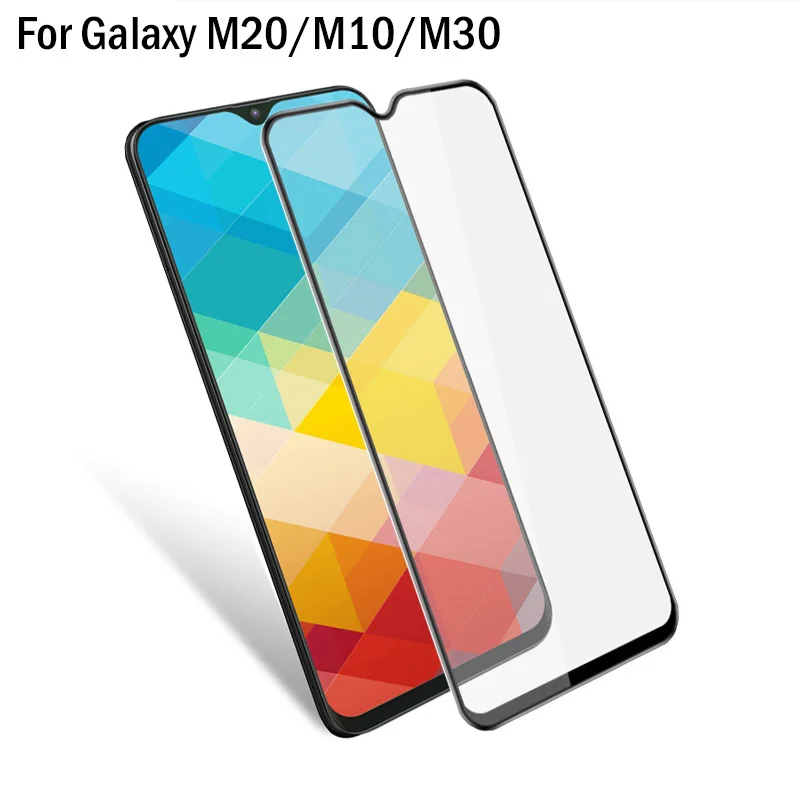 Full Cover Glass For Samsung Galaxy M20 Phone Hard Case Tempered Screen Protector M M30 M10 20 10 30 Film Glas | Мобильные телефоны