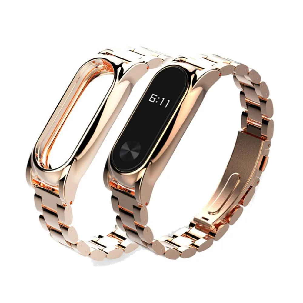 New Fashion Mijoas For Xiaomi Mi Band 2 Stainless Steel Luxury
