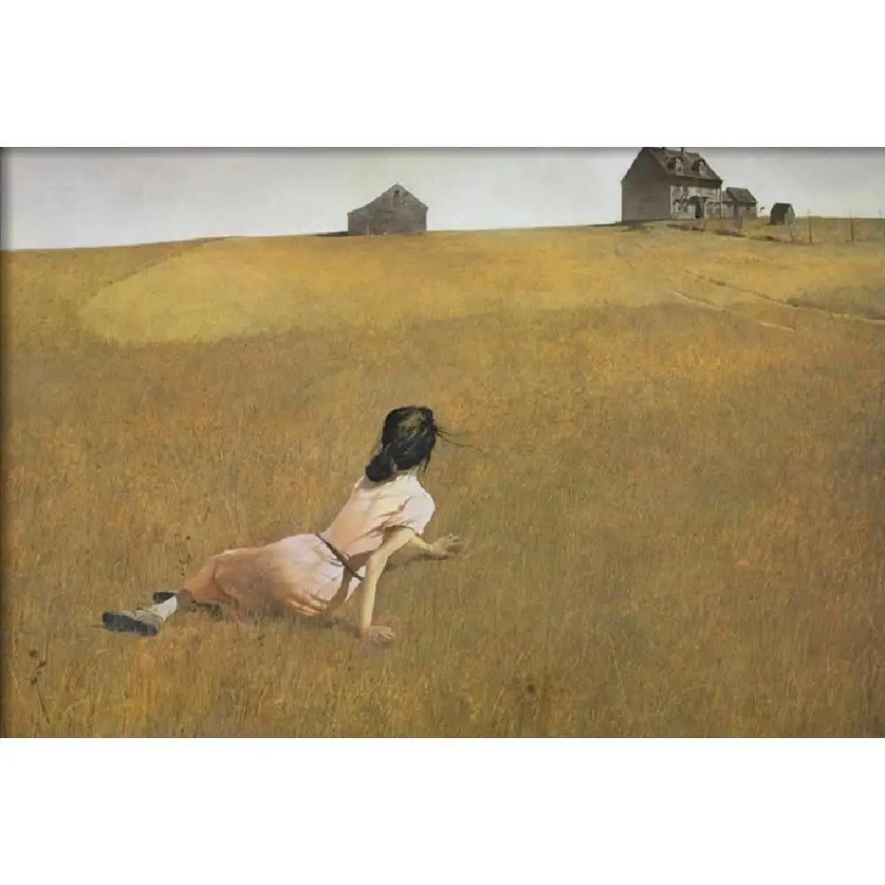 

Canvas art woman paintings Christina's World by Andrew Wyeth Famous oil Reproduction for bedroom decor 100%handmade High quality