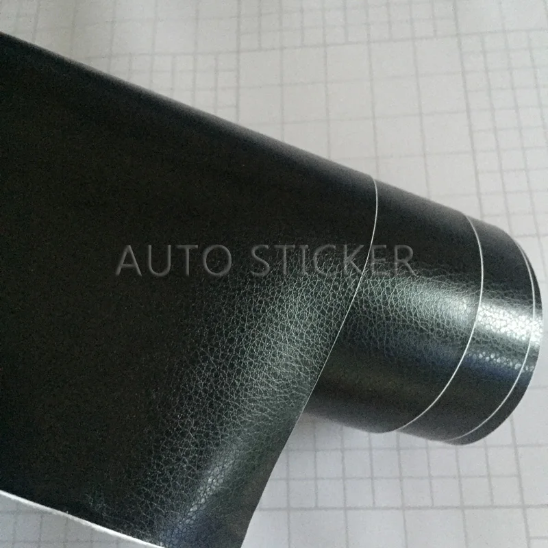 Black Leather Pattern PVC Adhesive Vinyl car sticker 1