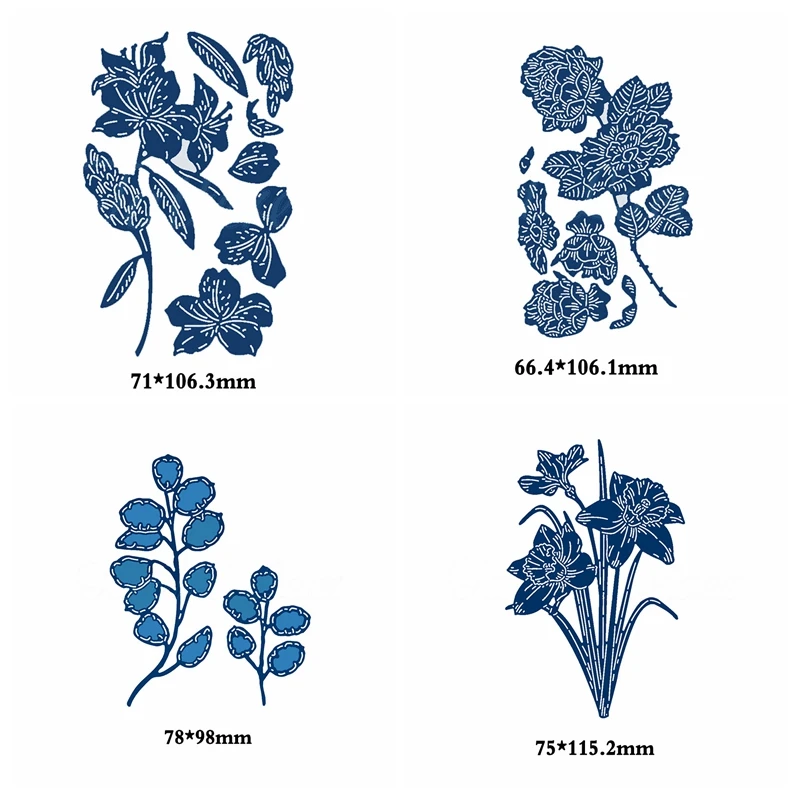 Passion Flower Rhodedendron Oasis Floral Metal Cutting Dies Stencil For Scrapbooking Paper Cards Crafts Handmade New 2019