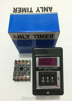 

1Set ASY-3D DC12V , DC24V , AC110V , AC220V Power ON Delay Timer Time Relay 1-999 Seconds & Base Brand New