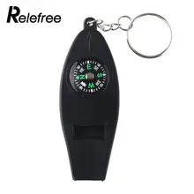 Relefree 4 в 1 Мини термометр свисток с компасом увеличительный брелок выживания многофункциональный портативный путешествия свисток 80*30*21 мм