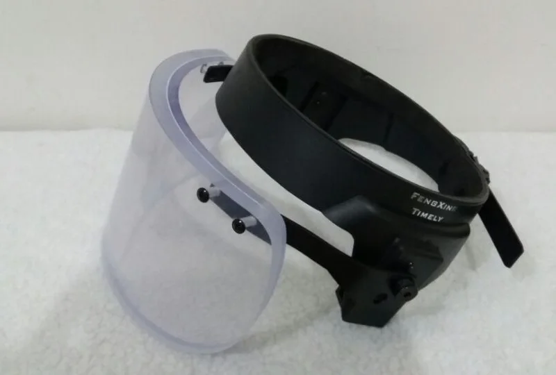 Bulletproof visor for M88 helmet with Alloy Steel Fix Ring Ballistic Face Shield for Mich helmet Personal self defense weapons