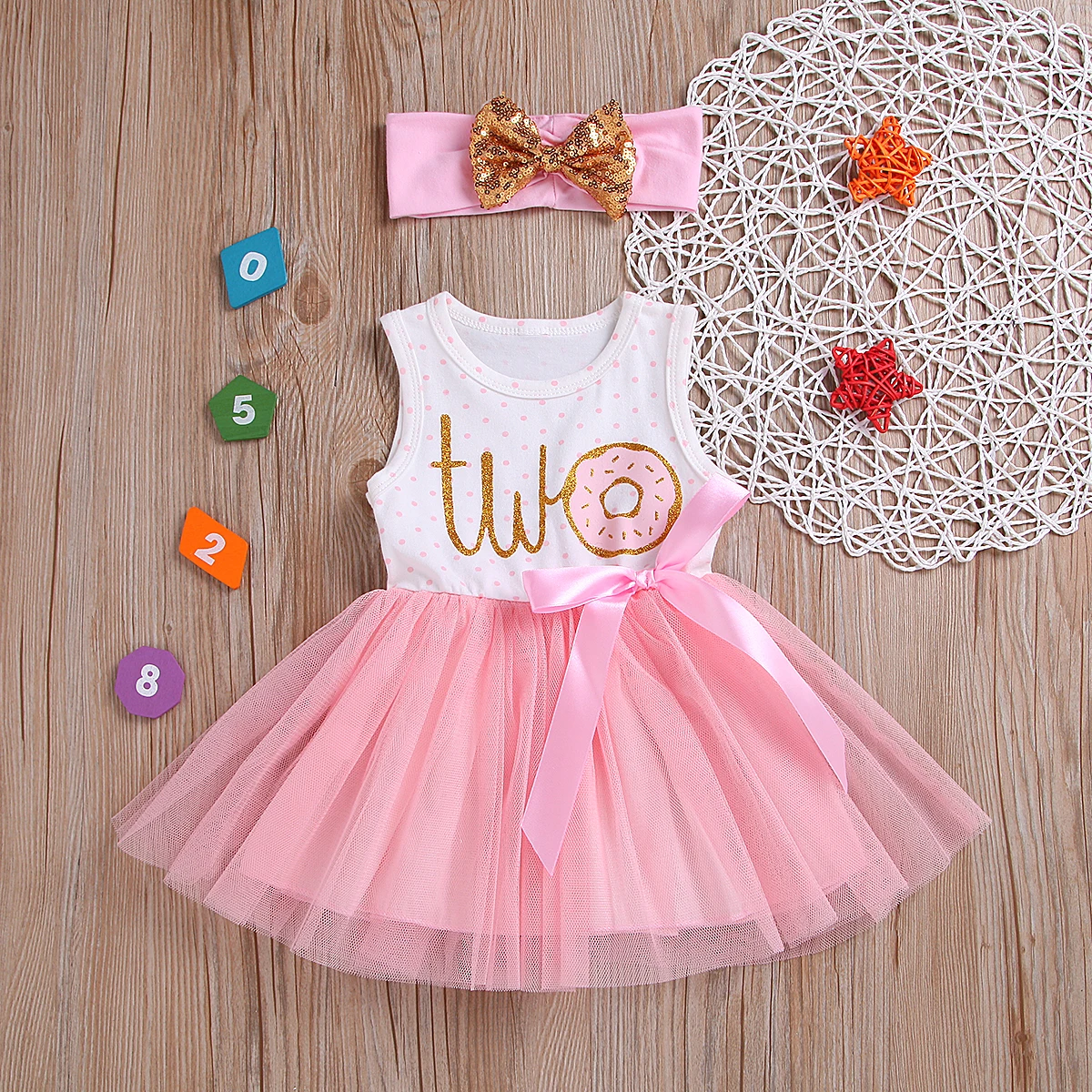 Sleeveless18to 24M Коллекция года, платье для новорожденных девочек летнее платье-пачка без рукавов с пончиком для первого дня рождения, платье принцессы для свадебного торжества - Цвет: Sleeveless18to 24M