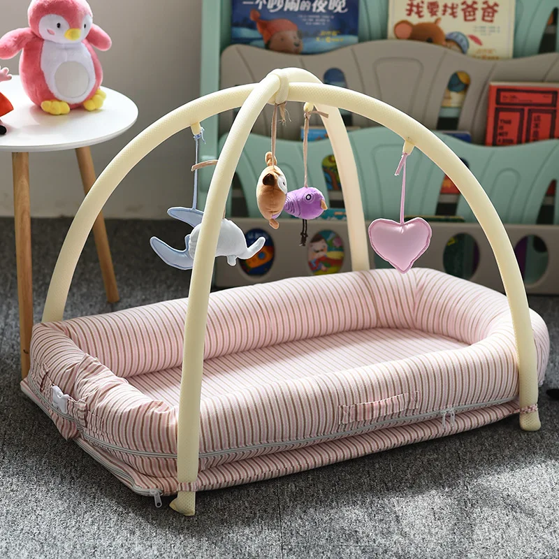 Переносная люлька из чистого хлопка, Марлевое детское одеяло, детская кроватка, детская кровать для новорожденных, детская спальная