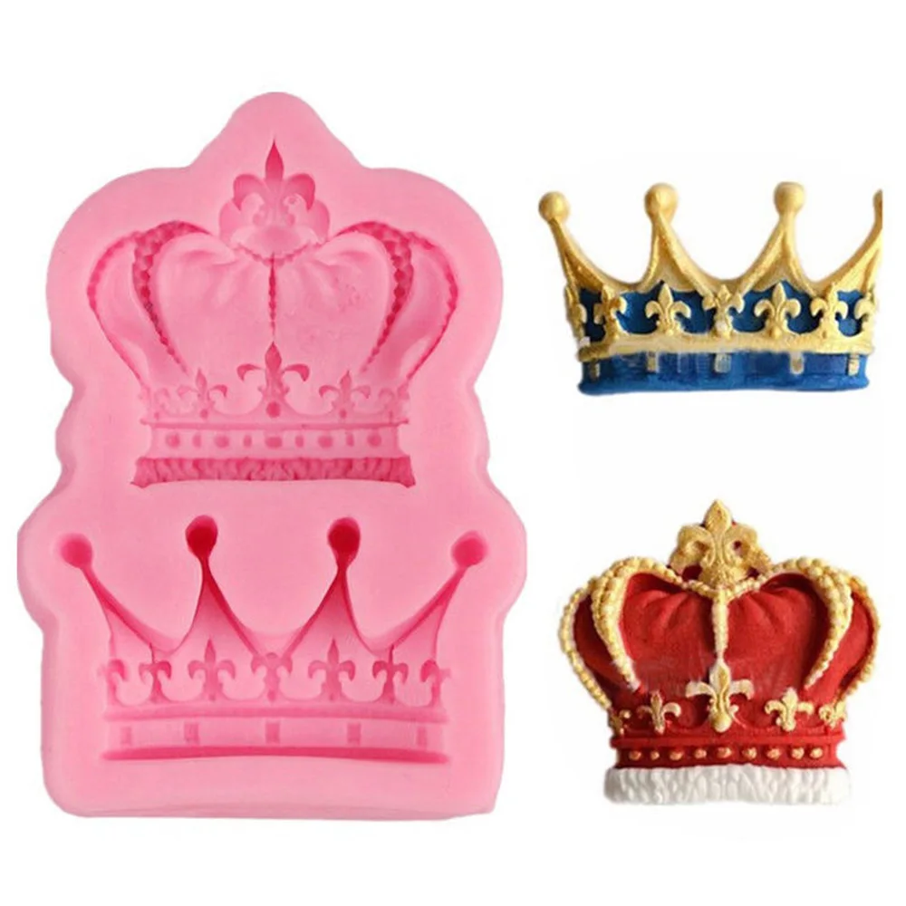 

Crowns from Princess Queen 3D Silicone Mold Fondant Cake Cupcake Decorating Tools Clay Resin Candy Fimo Super Sculpey