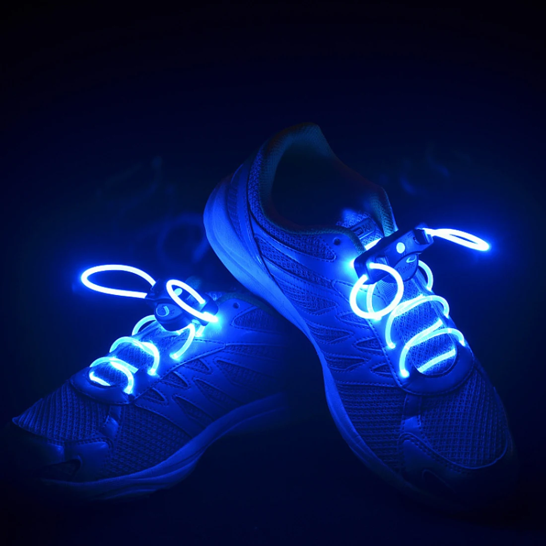 1 пара светодиодный шнурки светящиеся шнурки для обуви диско вечерние светильник светящийся нейлоновый ремешок - Цвет: Blue