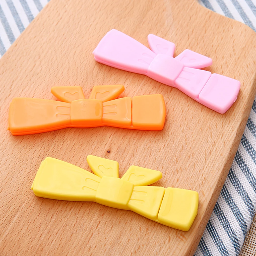 

Feiqiong New Snacks Food Bag Sealing Clips Bow Knot Shape Food Bag Sealing Clamp Sealer Adorable Kitchen Bags Clips Random Color