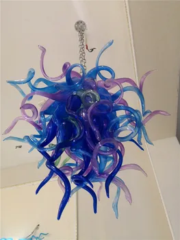 

Custom Color Gorgeous Style Hanging Chandelier Lamps Small Cheap LED Light 100% Handmade Blown Glass Chandelier