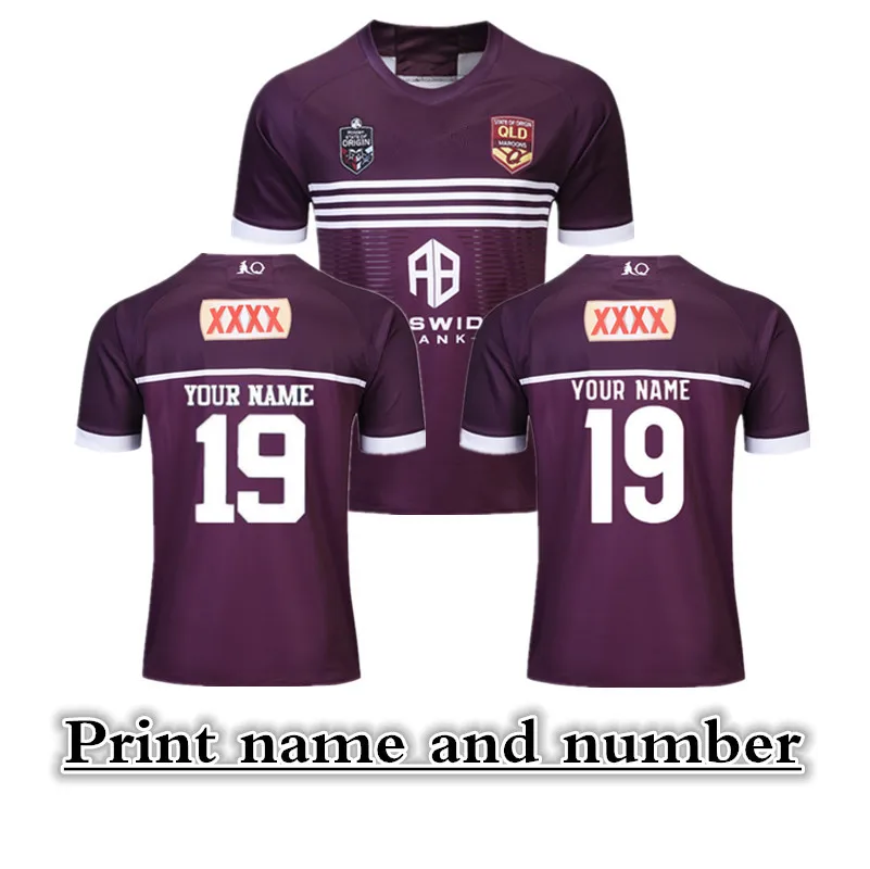 

2019 QUEENSLAND MAROONS HOME RUGBY JERSEY size S-XXXL Print name and number Top quality Free shipping