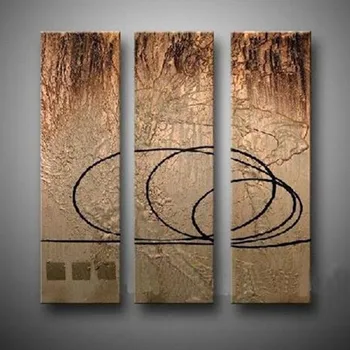 

Large 3 Piece Wall Painting Cuadros Pictures Handpainted Abstract Graffiti Lines Oil Paintings on Canvas Modern Home Decor Arts