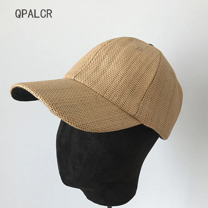 

QPALCR 2018 new style spring summer straw hat bone leisure all-match natural High-quality straw baseball caps for men women