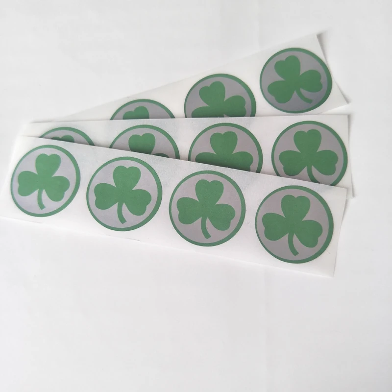 

100Pcs clover Scratch Off Sticker 25mm 1" inch Round Blank For Secret Code Cover Home Game Wedding Scratch Off Sticker
