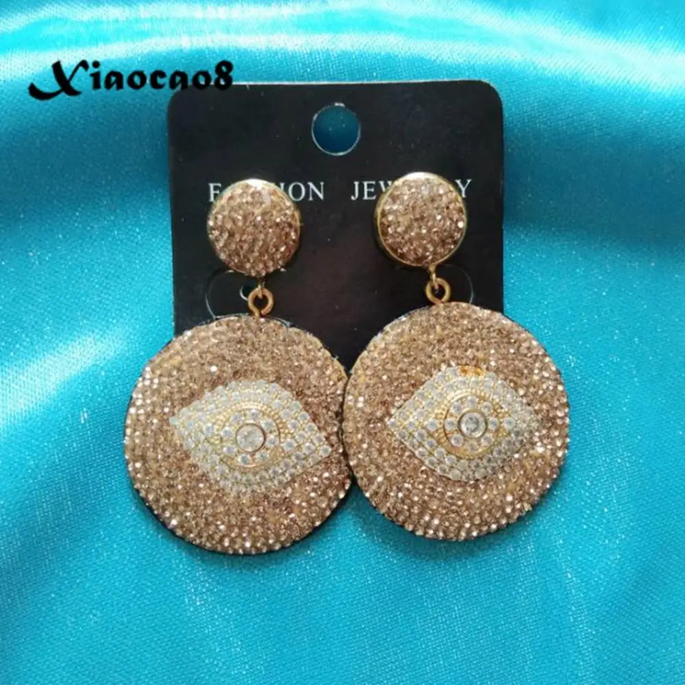 Серьги-капли женские золотые серебряные серьги Rhinetone Роскошные для женщин