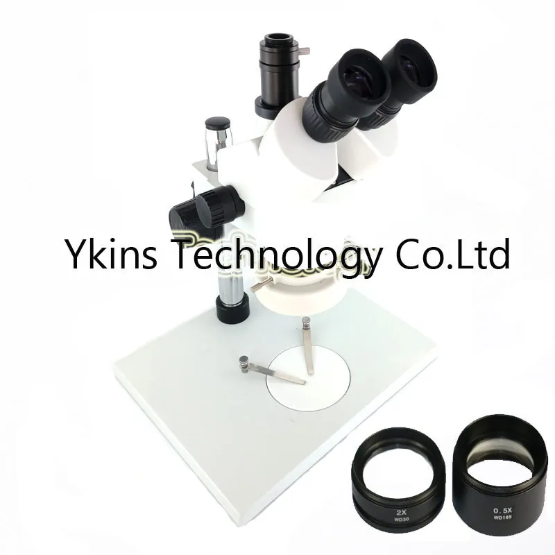 

3.5X 7X 45X 90X simul-focal industrial Trinocular Stereo Microscope +56 Led lamp microscope lights for BGA Soldering IC repair