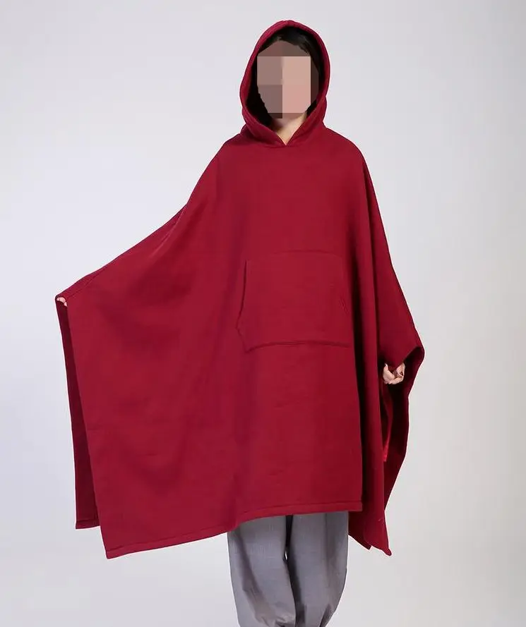 Осенне-зимний высококачественный хлопковый унисекс дзен плащ для медитации, халат, теплый костюм, одежда, буддийский стиль, шаолин, монах, накидка, пальто