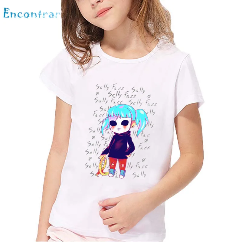 

Funny Game Sally Face Cartoon Print Kids T shirt Children Casual Clothes Boys/Girls Summer Short Sleeve Baby T-shirt,HKP5275