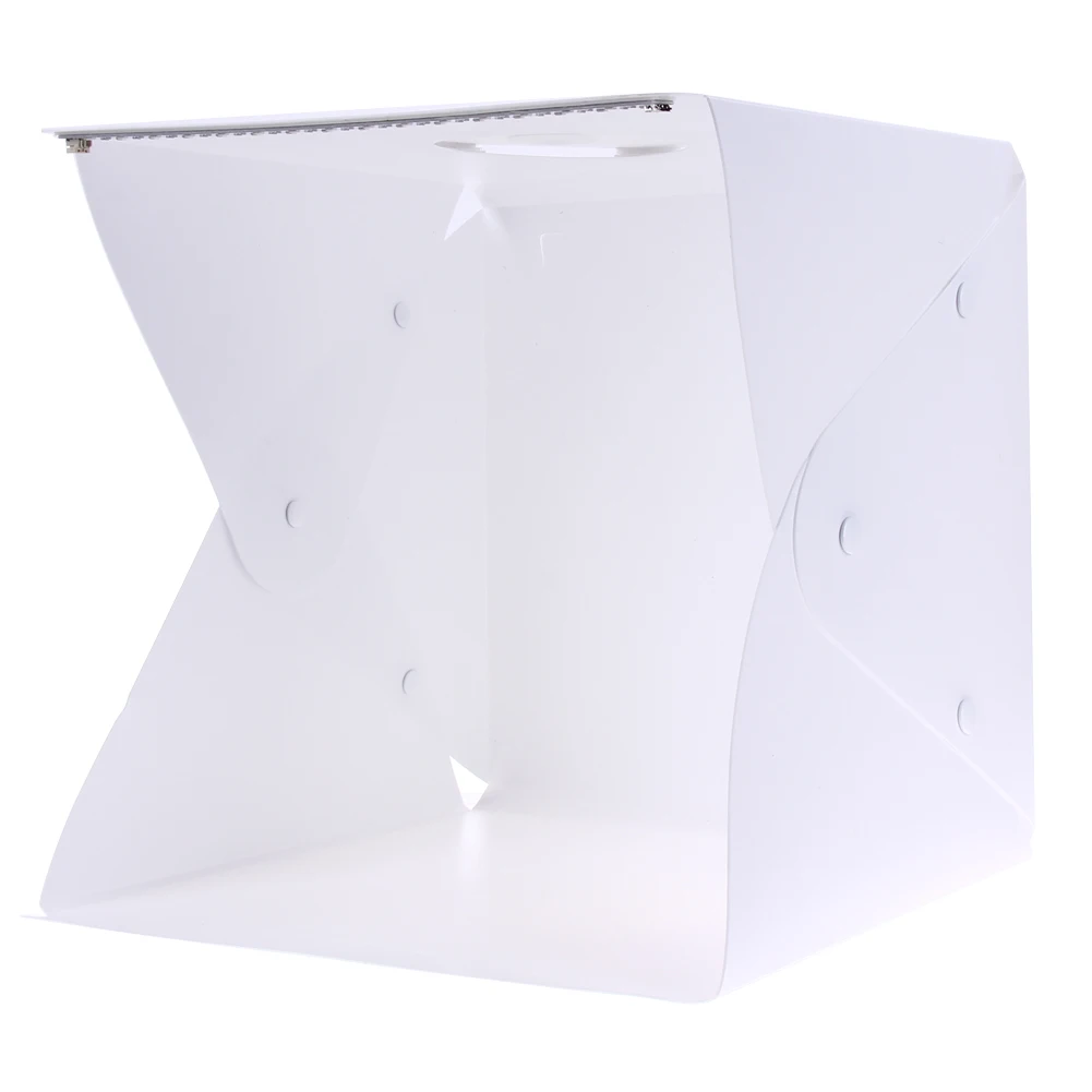 

New Button type Mini Photo Studio Box Photography Backdrop with 4 typs Foldable photo background built-in Light Photo Box