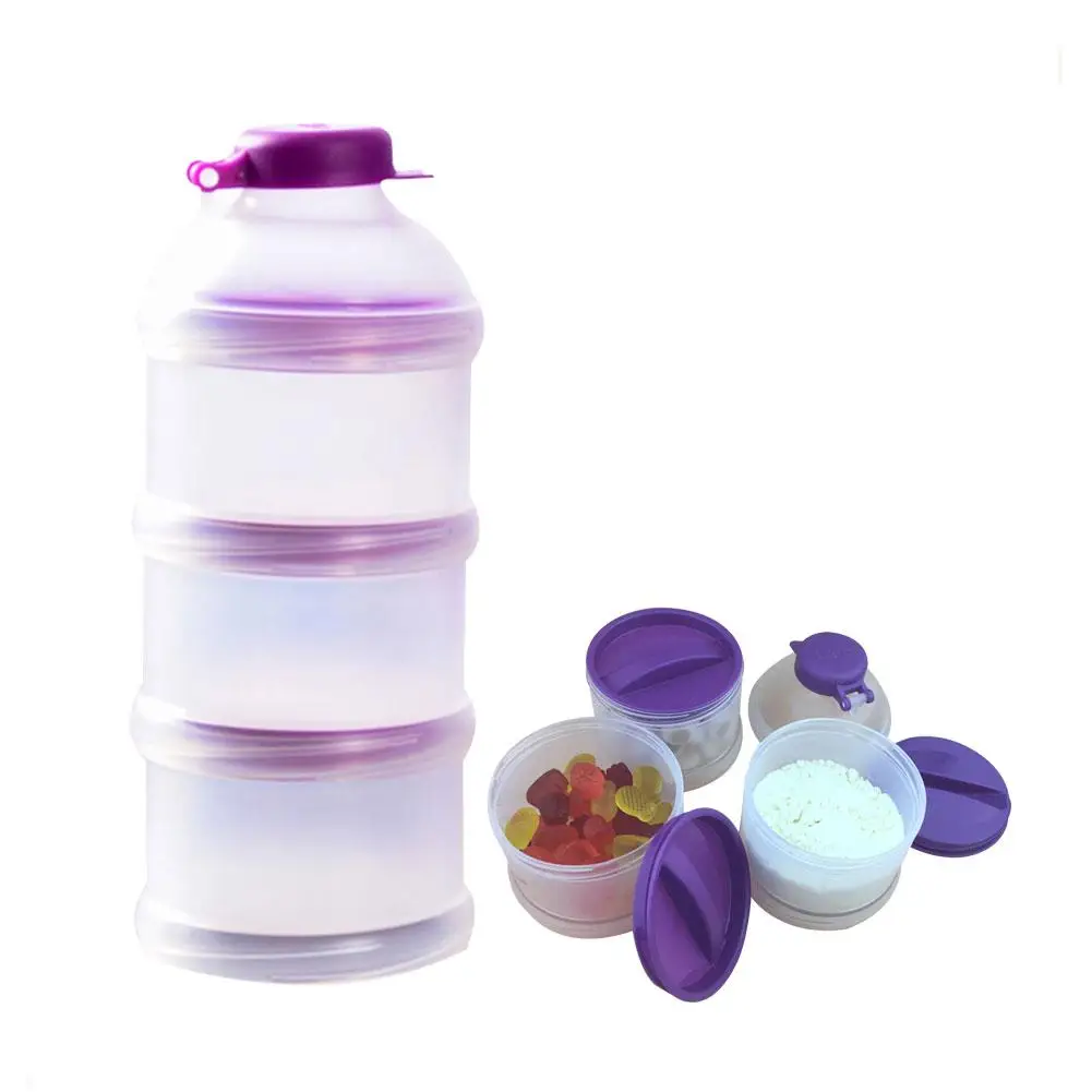 

Portable Baby Infant Feeding Milk Powder Food Bottle Container Dispenser 3 Cells Grid Practical Snack Box Case
