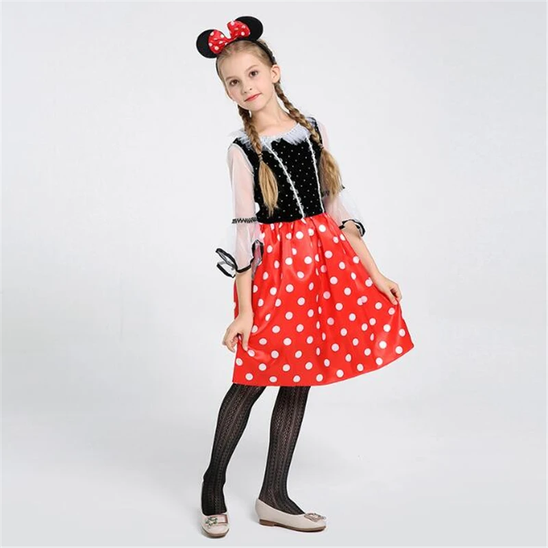 

Fancy Girls Red Mini Mouse Costume Cute Halloween Kids Children Anime Party Cosplay Clothing