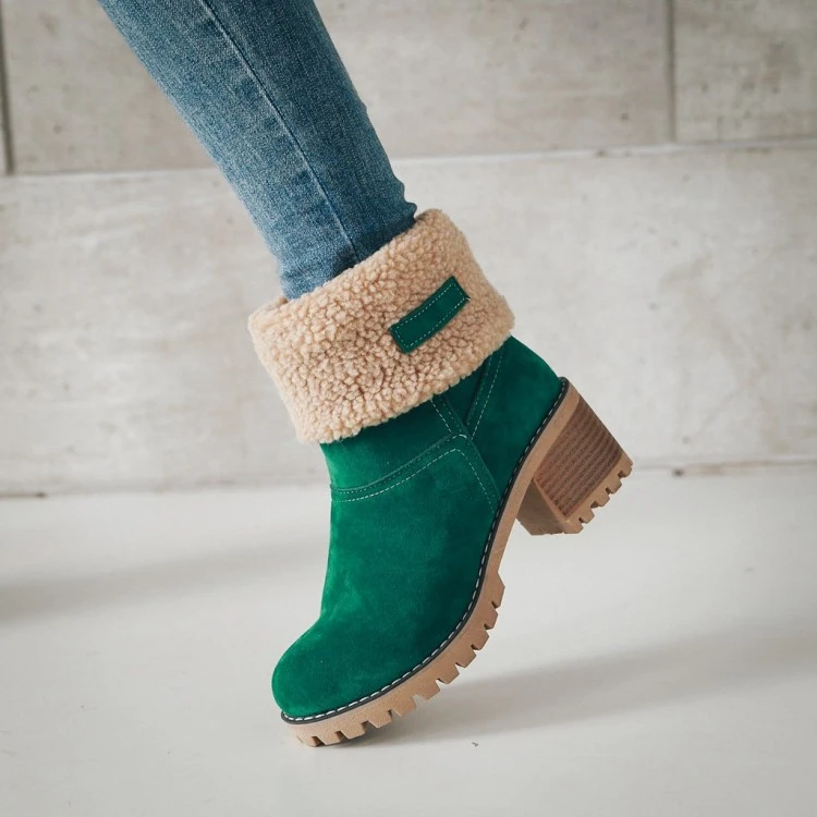 Nueva llegada mujeres Caliente botas mujeres zapatos Casual moda nieve botas Mujer Zapatos más tamaño 35 43|Botas hasta el tobillo| - AliExpress