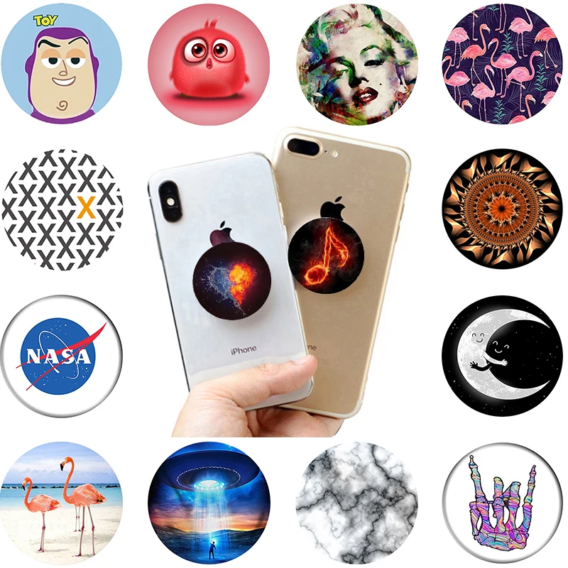 

2019 Popsoket Musical попсокет Portable Popsocet Round Color Painting Pipsocket Phone Holder Smartphone Stand Pocket Socket