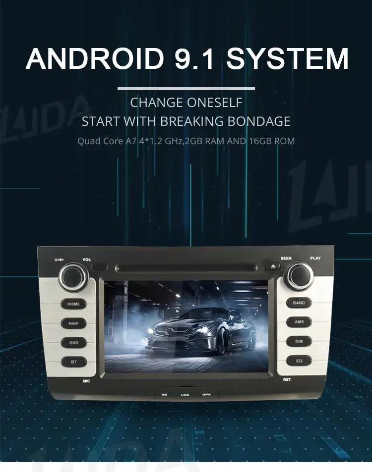 Perfect LJDA Android 9.1 Car DVD Player For Suzuki swift 2004-2010 Car Multimedia Player Stereo GPS Navigation IPS Audio 2 Din Car Radio 1
