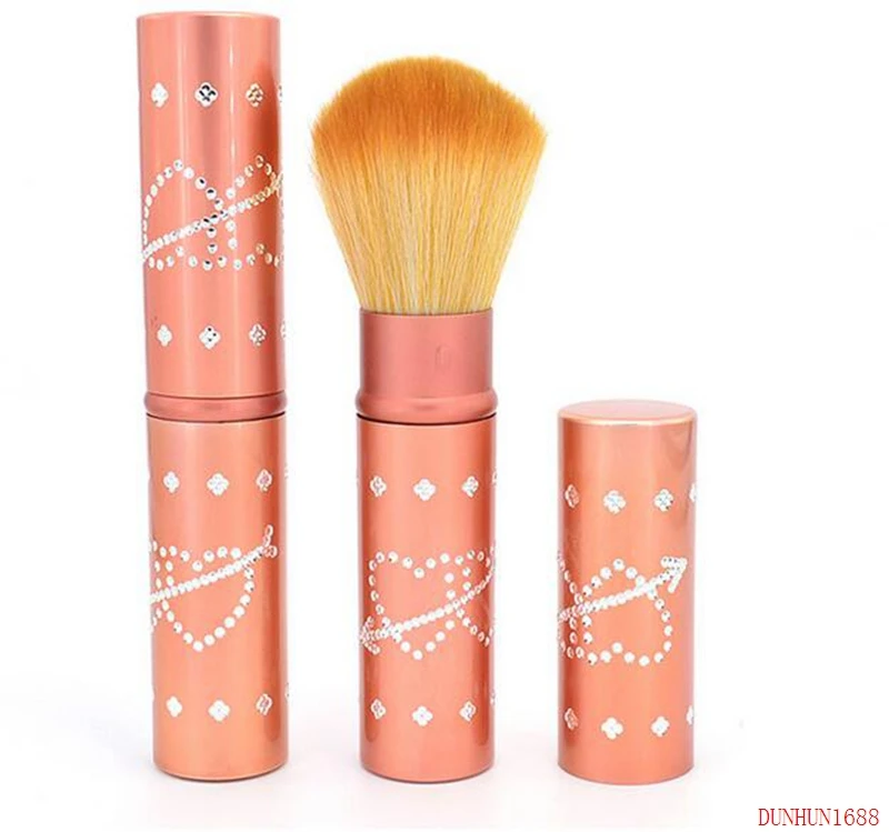 Pincel de Blush Ondulado de Seda de Nylon Telescópica Cabelo Alergia Beleza Ferramentas Multi-cor Opcional