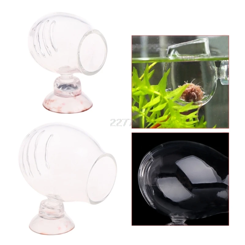 

Glass Feeding Cup Fish Feeder Brine Shrimp Eggs Red Worms Food For Aquarium MAY14 dropshipping