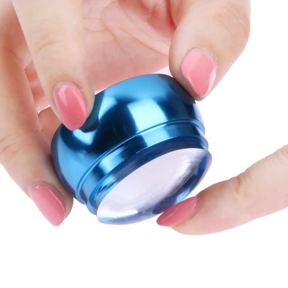 1SET Stamp for Nail Design Stamper Scraper with Cap Clear Nail Stamping Plates Tools Gel Varnish