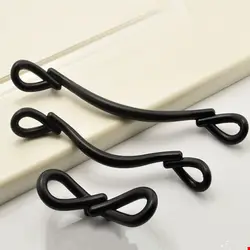 Творческий черный галстук бабочка дизайн ручка шкаф дверные ручки ящика Мебельная фурнитура Деревообработка украшения