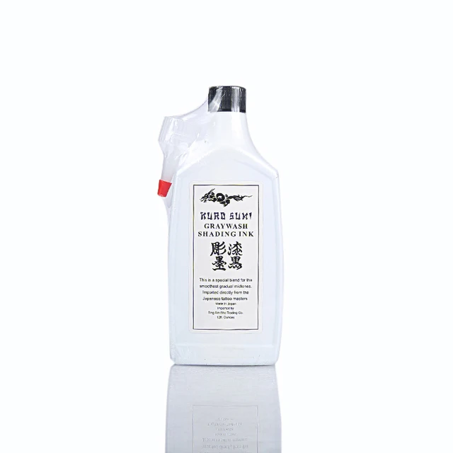12 oz makkruo sumi tatouage blanc gris lavage ombrage d'encre dans