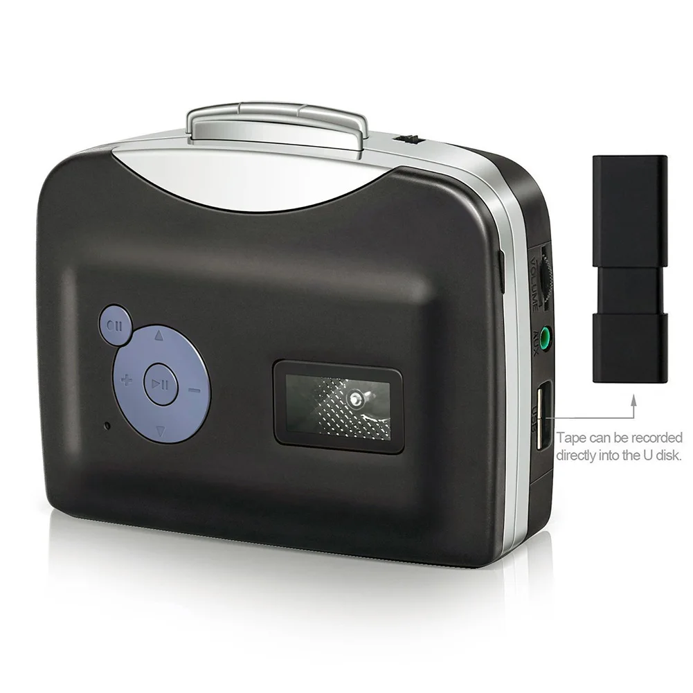 

Portable USB Cassette To MP3 Converter Capture Audio Music Player Convert On Tape To USB Flash Disc Computer Laptop JLRL88