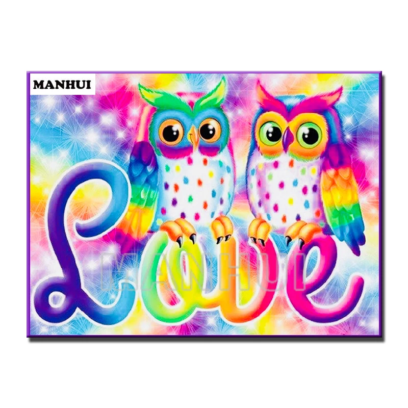 

5D Diamond Mosaic "Colorfull Owl " Diamond Embroidery Needlework Kit Full Round/ Square Diy Diamond Painting Cross Stitch 185