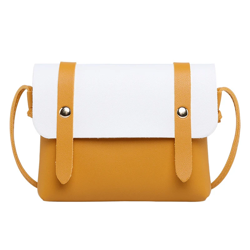 

Trendy Contrast Color Shoulder Bag Temperament Easy To Take The Age Change Coin Phone Messenger Bag 2019 Summer New Women's Bag
