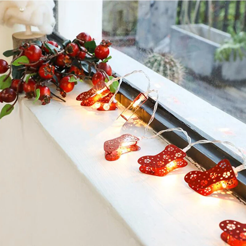 Christmas Lights Indoor 2M 20LED Christmas Led String Lights Decorative Lights christmas tree decorations Socks String Lights (7)