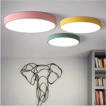 

WOERFU LED Ceiling Lights Bedroom Diameter 30cm High 5cm Ceiling Lamp Modern Macaron Home Lamp