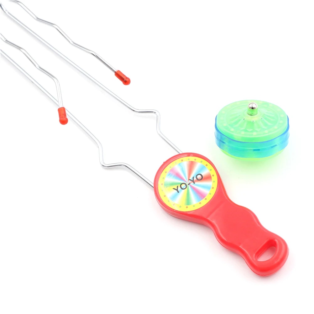 Glowing Double Track Spinning Top Flshing Gyroscope Yo yo Toy Best