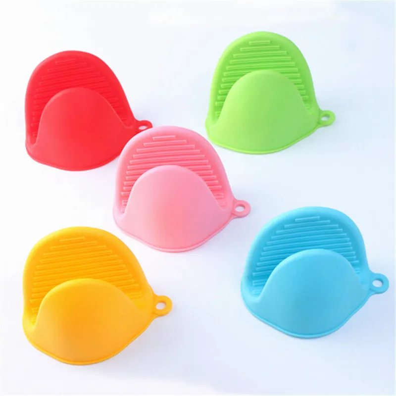 Kitchen Silicone Heat Resistant Gloves Clips Insulation Non Stick Anti-slip Pot Bowel Holder Clip Cooking Baking Oven Mitts 1Pc silicone oven mitts kitchen gloves silicone oven gloves