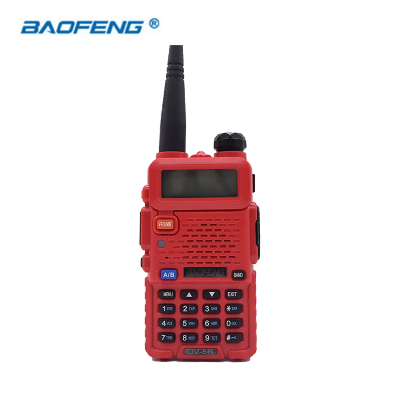 4 шт. портативное радио Baofeng UV-5R 5 Вт рация UV5R Двухдиапазонная портативная двухсторонняя рация Pofung UV 5R рация для охоты - Цвет: Красный