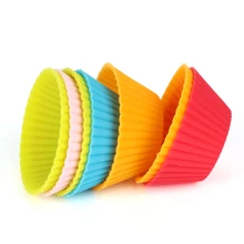 6/12 шт многоразовые силиконовые формы для маффинов, формы для выпечки чашки кексов Бумага вкладыш пресс-форма для кекса DIY Инструменты для выпечки вечерние поставки