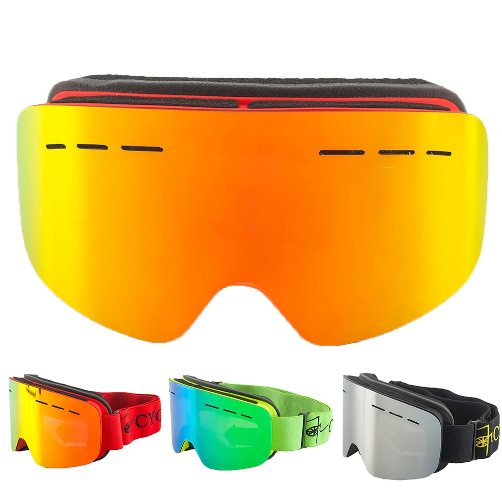 مكافحة الضباب عدسة مزدوجة تزلج على الجليد نظارات نظارات الرجال النساء gafas دي esqui occhiali sci الشتاء الثلوج تزلج غوغل التزلج نظارات
