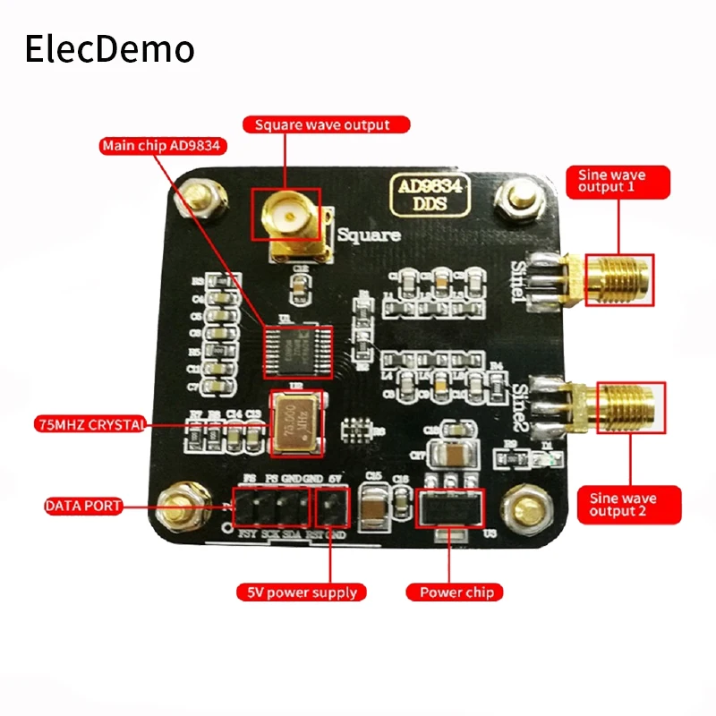 AD9834 module Signal Generator Module Sine Triangle Wave Generator module Board Signal Sources generator 2