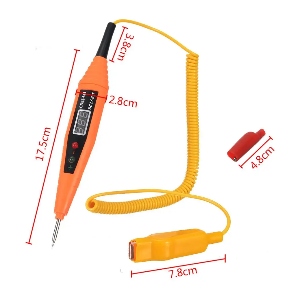 2,5-32 В Автомобильный цифровой электрический тест напряжения er Ручка детектор датчик ремонт диагностический инструмент с ЖК-экраном электроскоп тестовый светильник