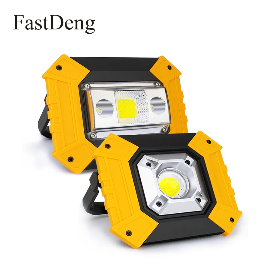 

20W Portable LED Spotlight Led Work Light Rechargeable 18650 Battery Outdoor Waterproof Lawn Lamp For Hunting Camping With USB