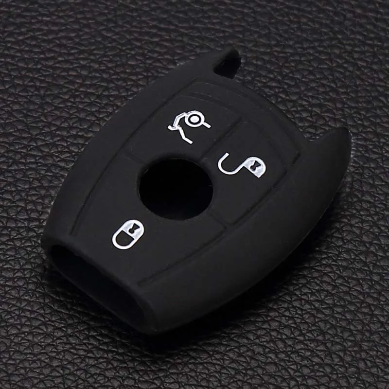 Leather Car Keychain Key Fob Case Cover wallet for Mercedes Benz W203
