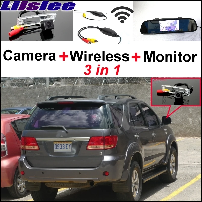 

Liislee Wireless Receiver + Mirror Monitor Easy Backup Parking System For TOYOTA Fortuner SW4 Special Rear View Wifi Camera
